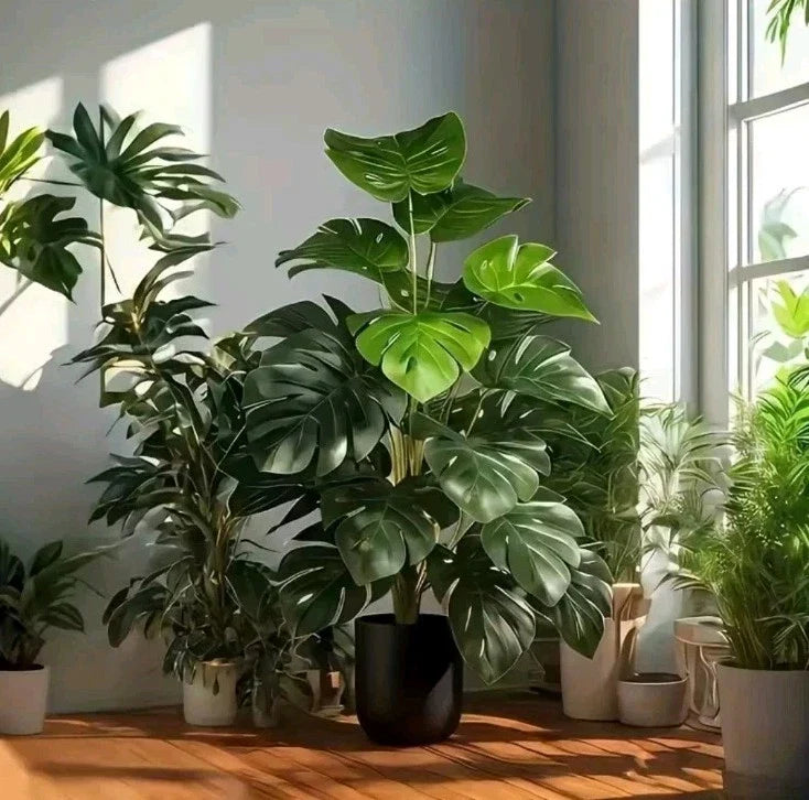 Monstera Plant Artificial Plant 18 Leaves Large Without Pot Indoor Office Plant